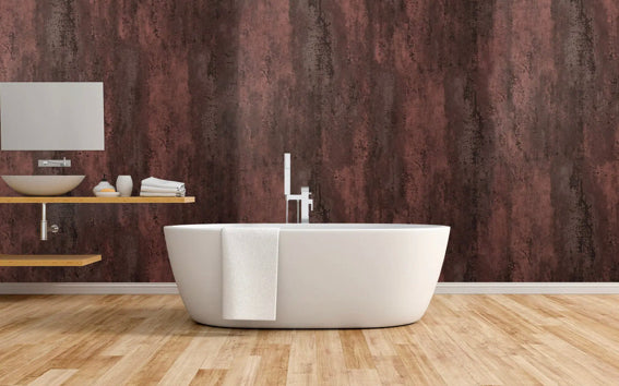 Wet Wall Copper Metallic metre wide panel