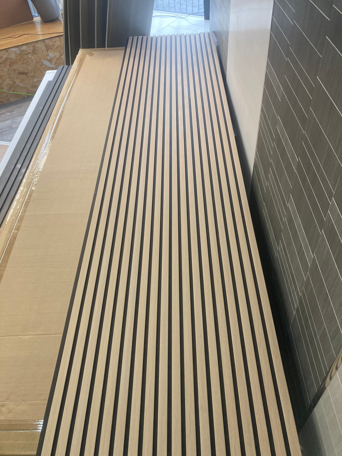Pvc slat wall natural