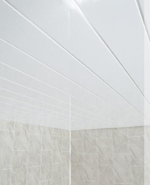 Ceiling panels white strip white 4m long