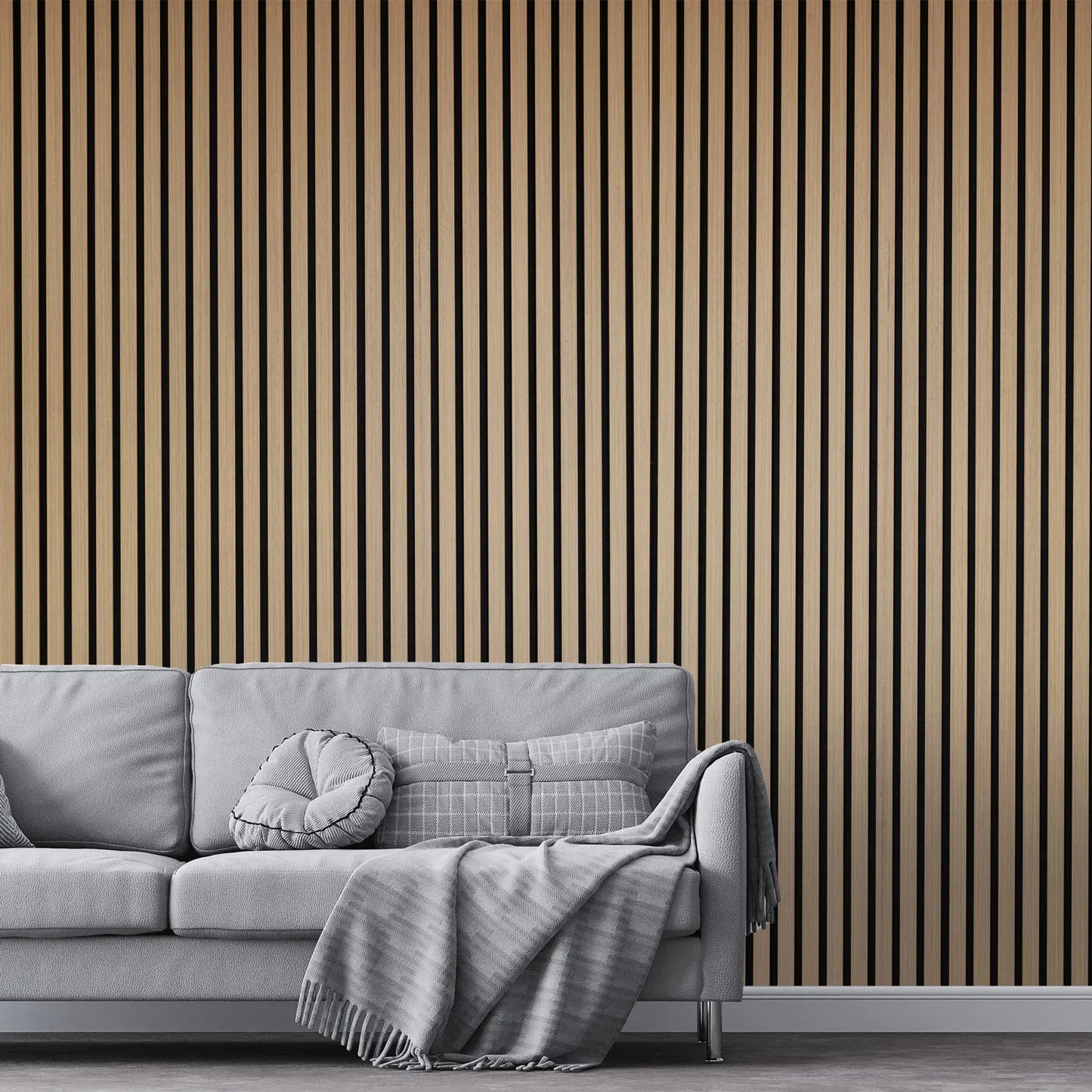 Acoustic Slat Wall Grey Oak