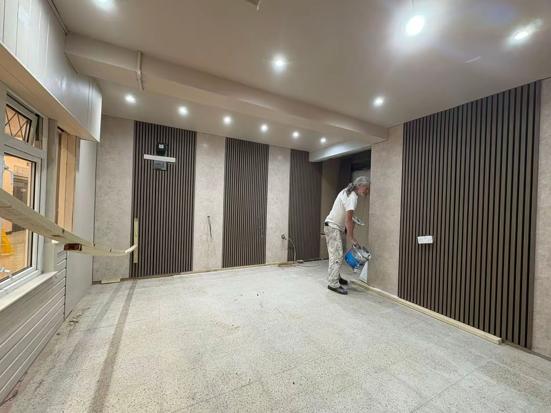 Walnut acoustic panels