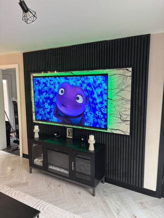 Jet black acoustic panels