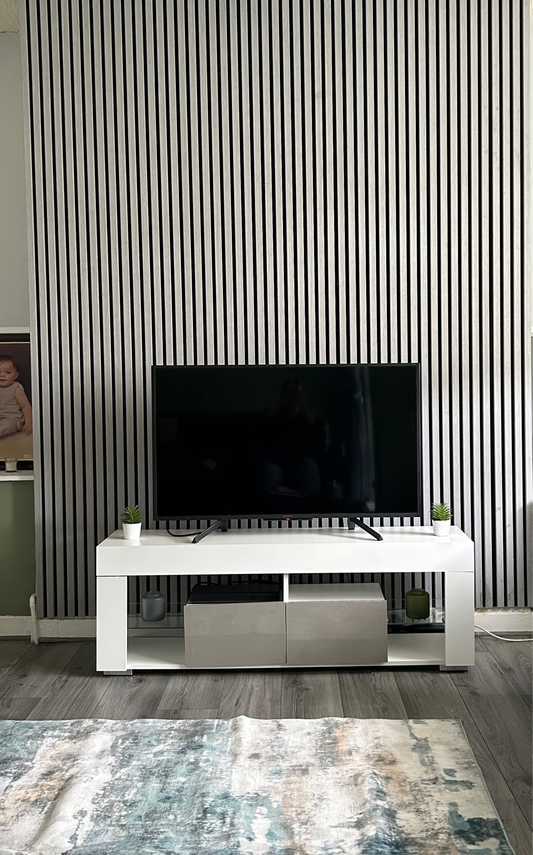 Acoustic Slat Wall Dark Grey Oak
