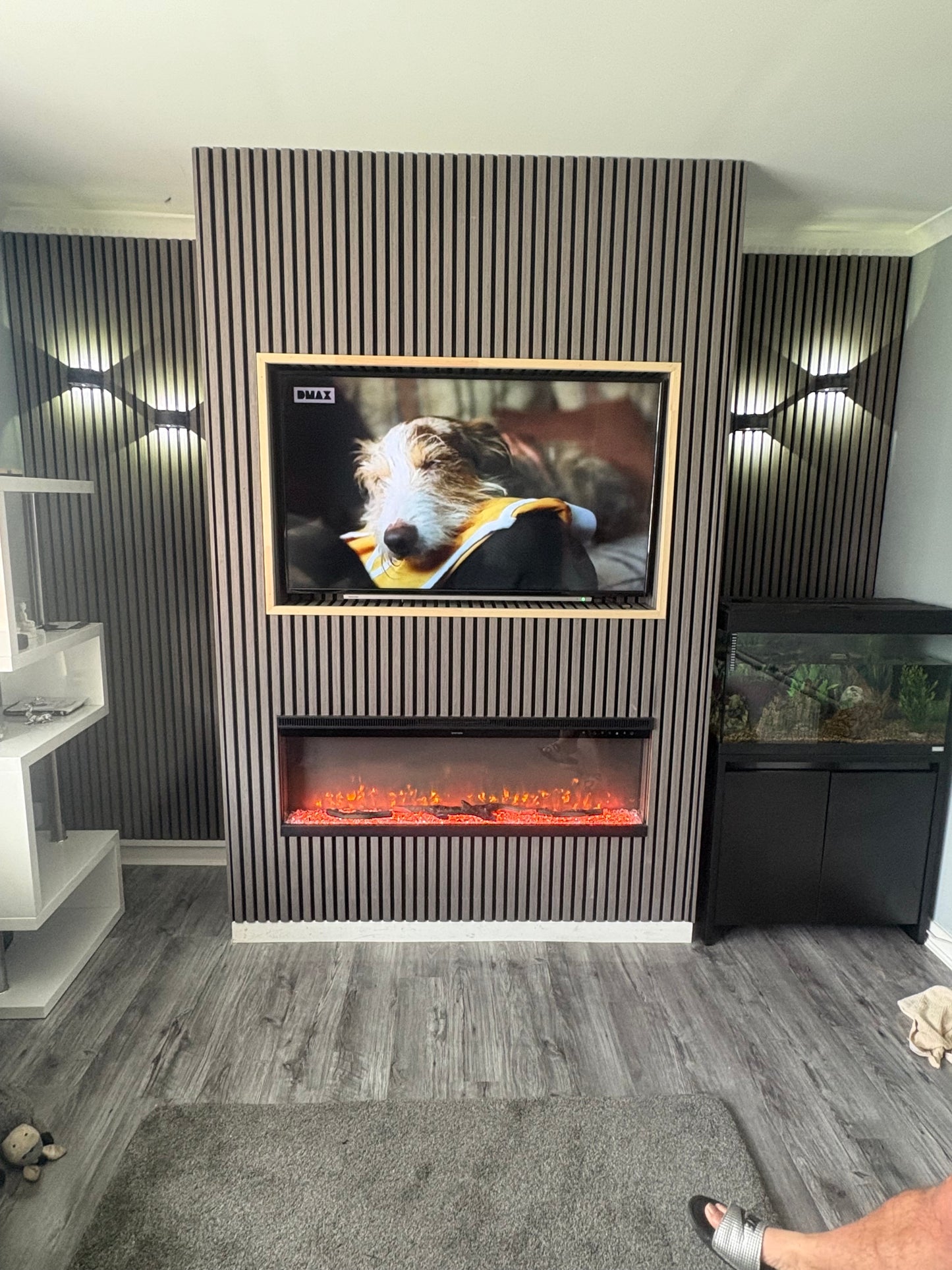 Grey acoustic panels