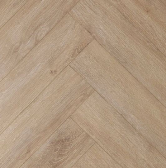Herringbone water resistant flooring leven oak