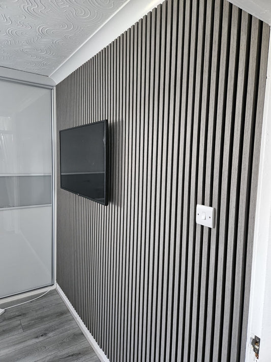 Grey acoustic panels