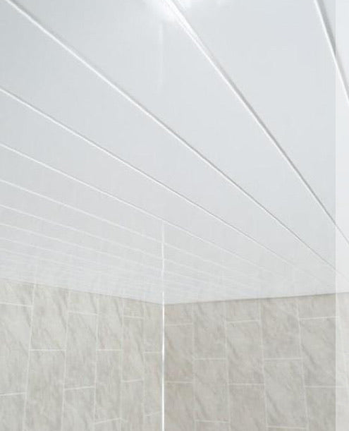 Ceiling panels white strip white