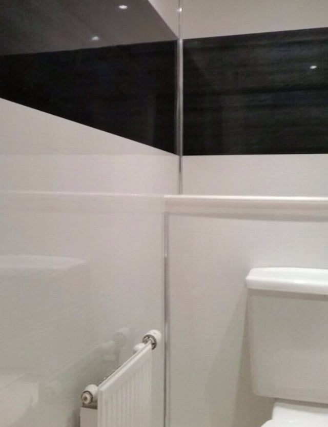 Wet wall white wood gloss metre wide panel