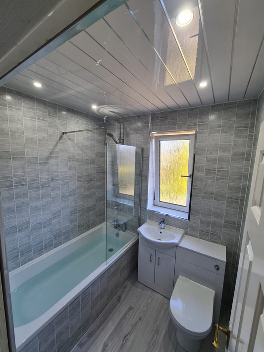 Grey brick bathroom package